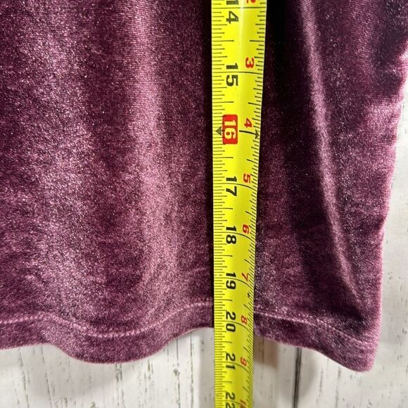 Pink Victorias Secret Velvet Y2K Cropped Short Sleeve Spell Out Burgundy Top - Picture 13 of 13